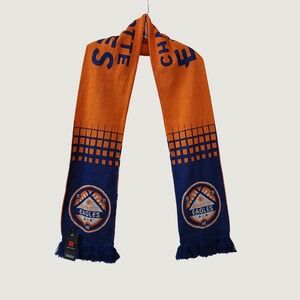 Ruffneck Charlotte Eagles Soccer Scarf Orange Blue Knit Fringed Fan Gear NWT